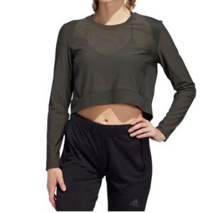 Adidas Mesh Coverup Long Sleeve T-Shirt Size: XS